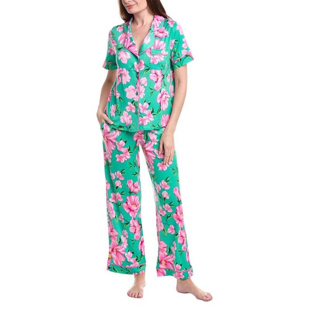 Room Service Womens  2Pc Pajama Set, Green